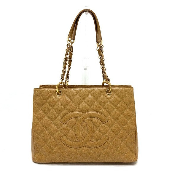 CHANEL A50995 CC Coco Mark Matelasse GST Tote Chain Shoulder Bag in Caviar Le... - Picture 1 of 13